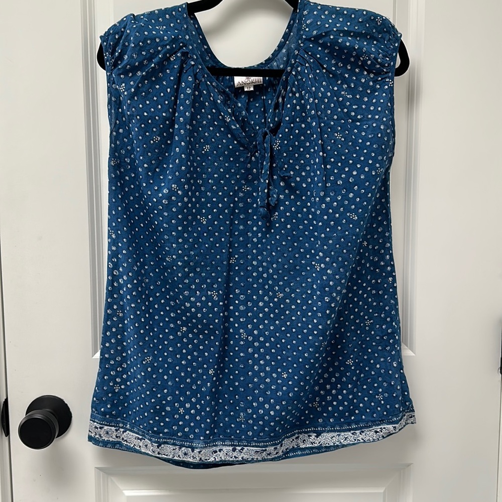 Hand block printed blouse